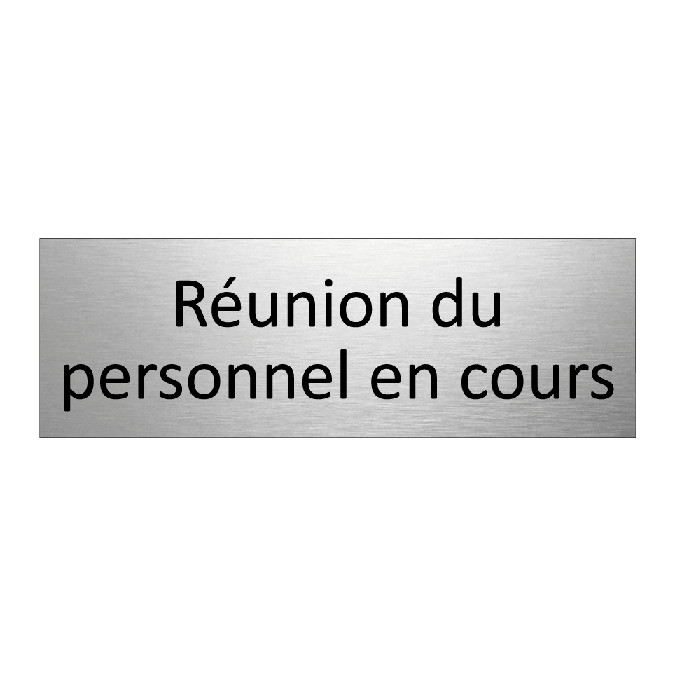 Réunion du personnel en cours