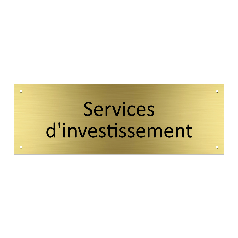 Services d'investissement