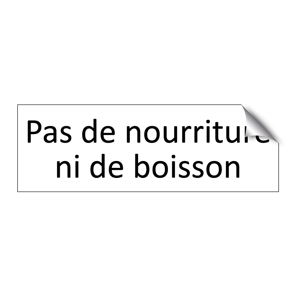 Pas de nourriture ni de boisson