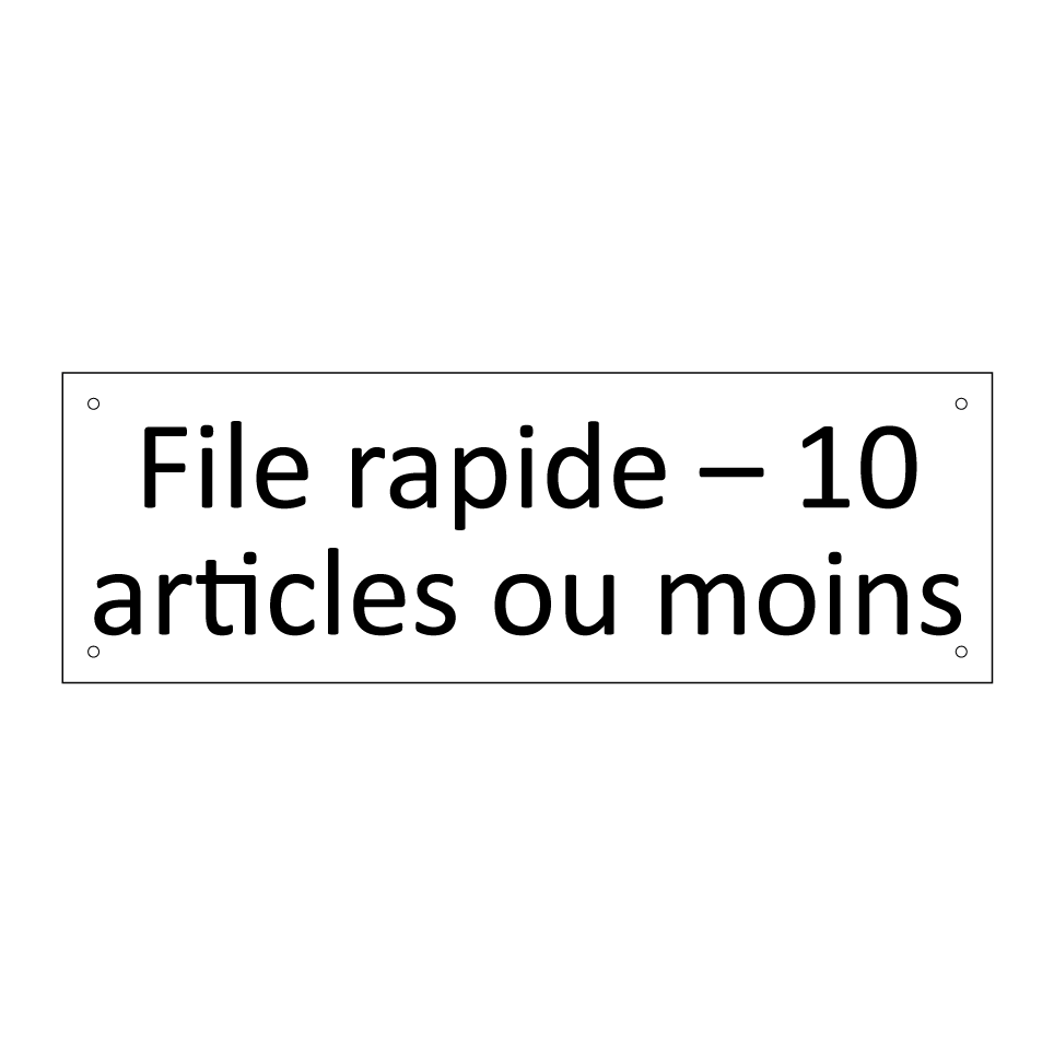 File rapide – 10 articles ou moins