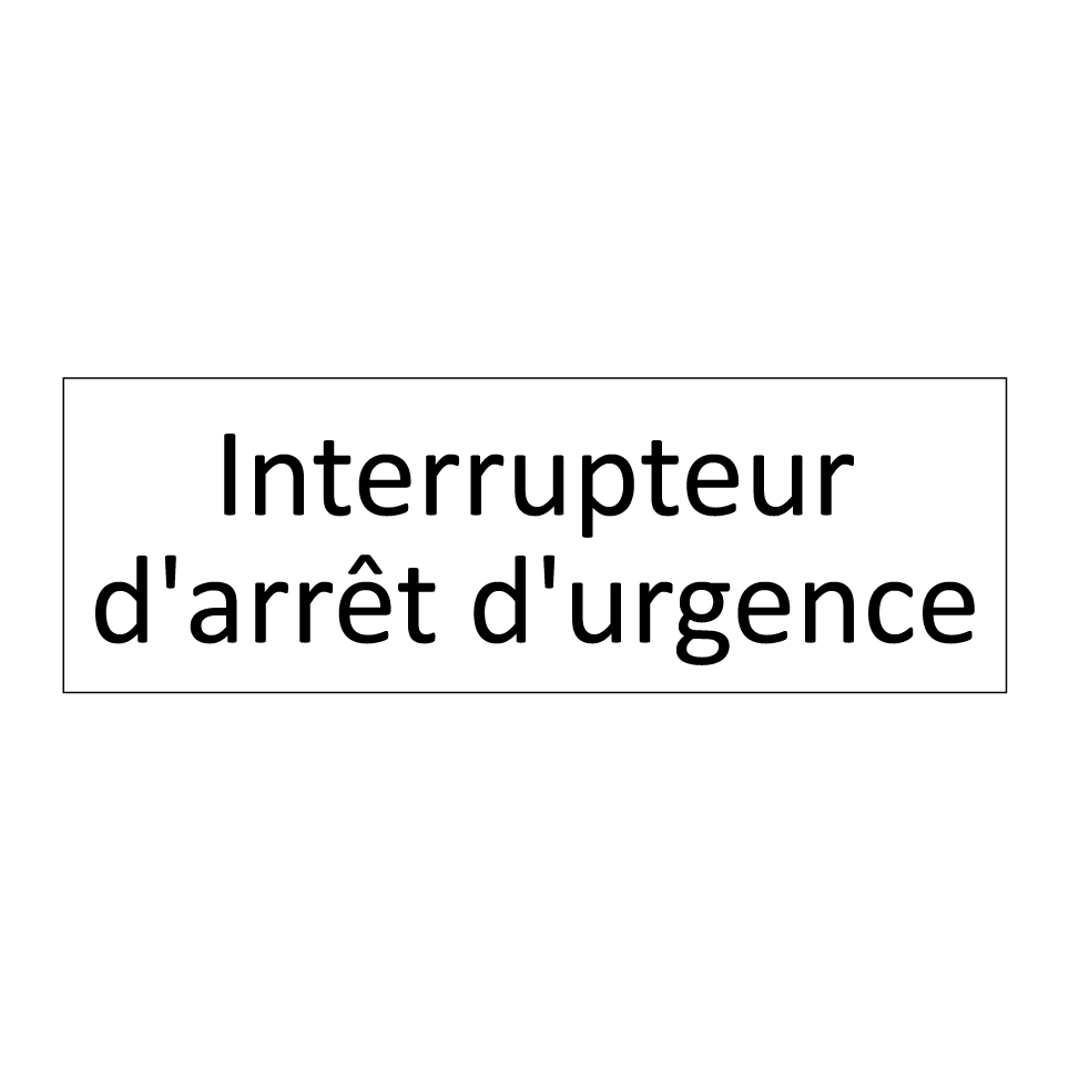 Interrupteur d'arrêt d'urgence