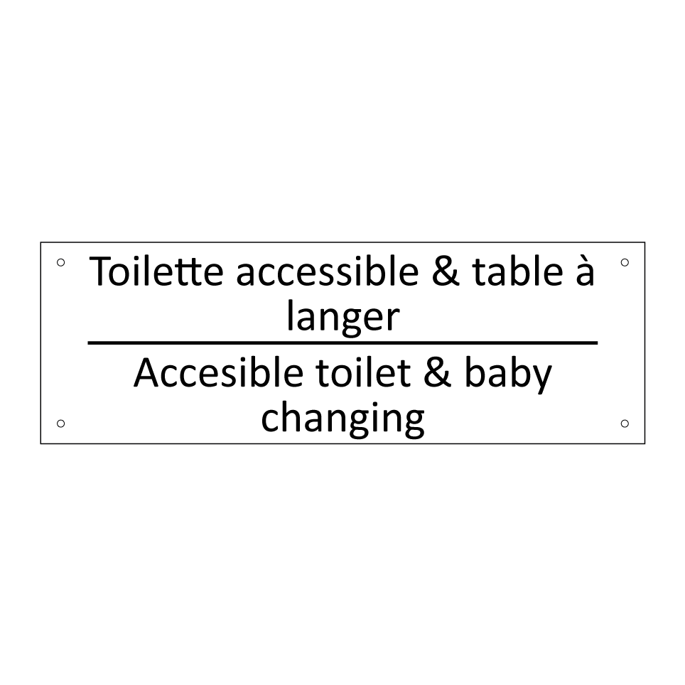 Toilette accessible & table à  /.../ - Accesible toilet & baby changing /.../