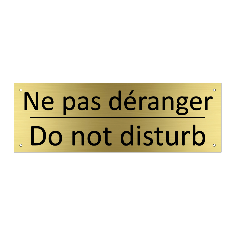 Ne pas déranger - Do not disturb