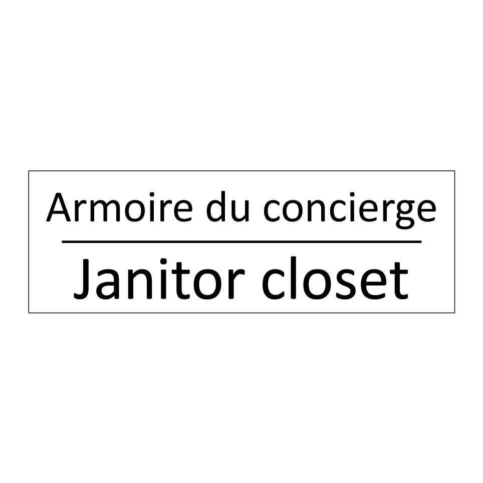 Armoire du concierge - Janitor closet