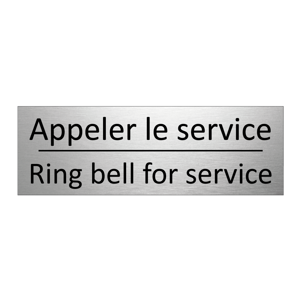 Appeler le service - Ring bell for service