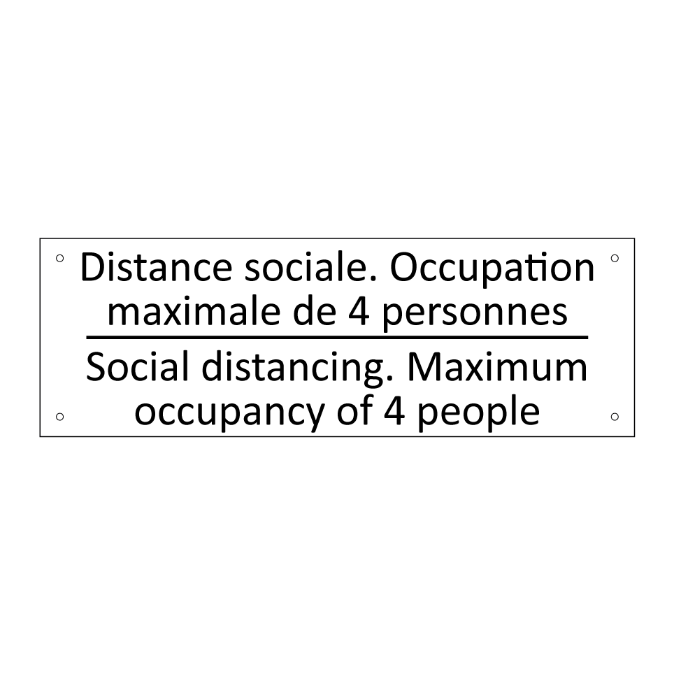 Distance sociale. Occupation maximale  /.../ - Social distancing. Maximum occupancy  /.../