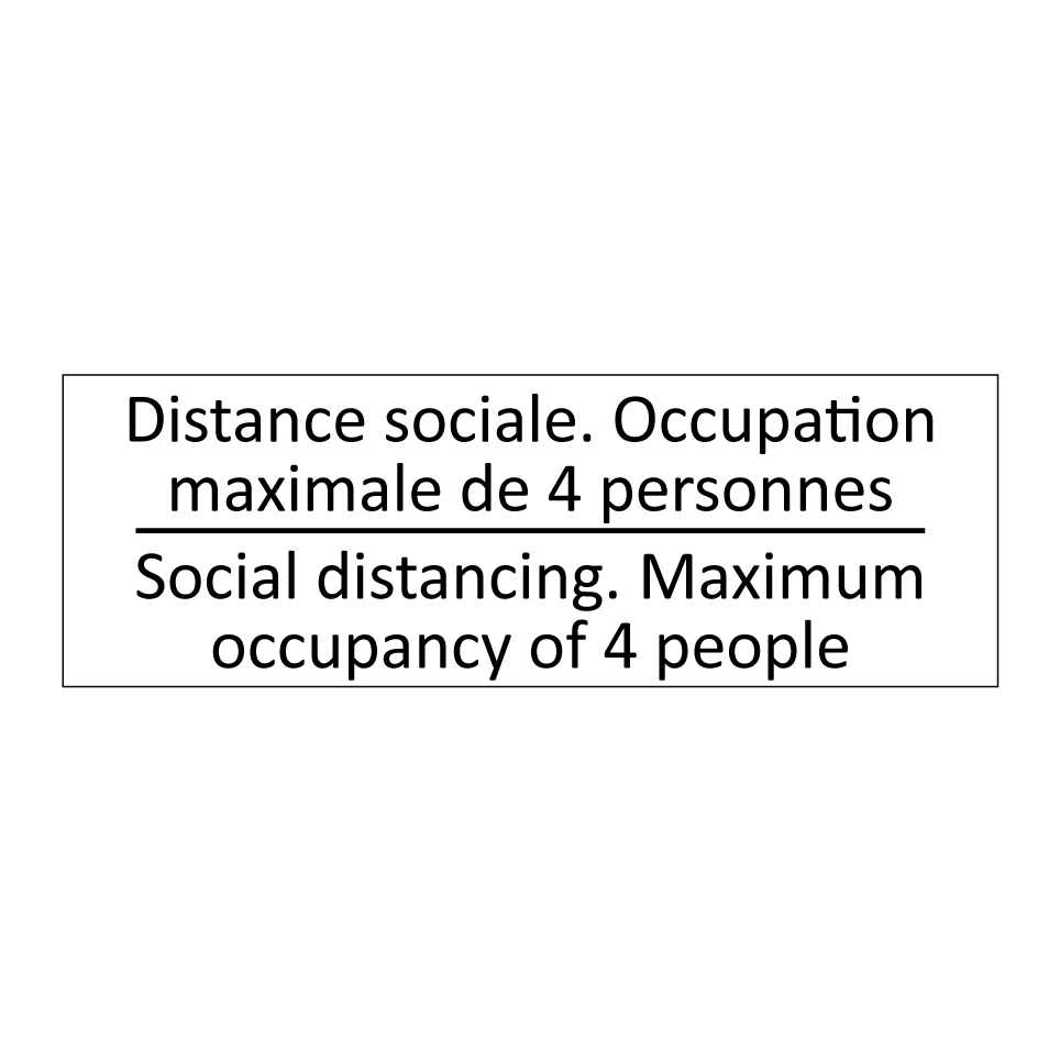 Distance sociale. Occupation maximale  /.../ - Social distancing. Maximum occupancy  /.../