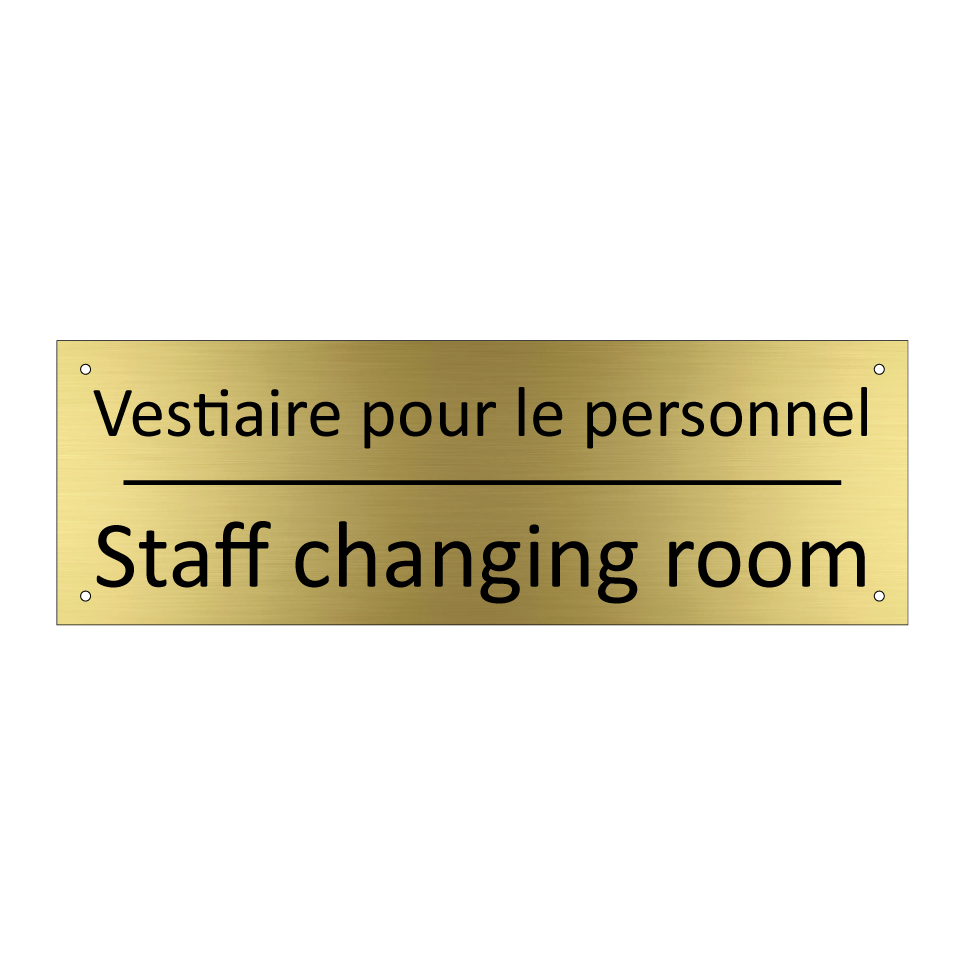 Vestiaire pour le personnel - Staff changing room