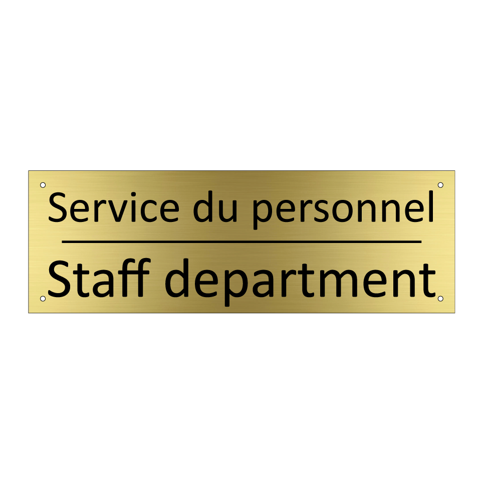 Service du personnel - Staff department
