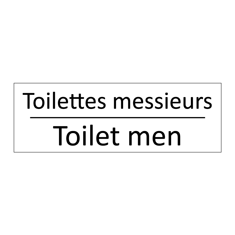 Toilettes messieurs - Toilet men