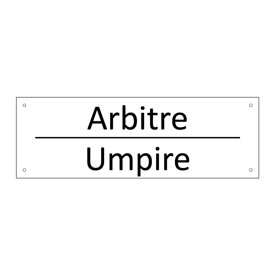 Arbitre - Umpire