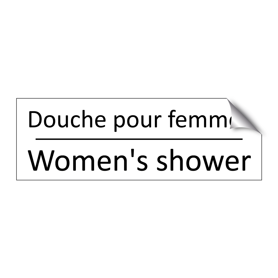 Douche pour femmes - Women's shower