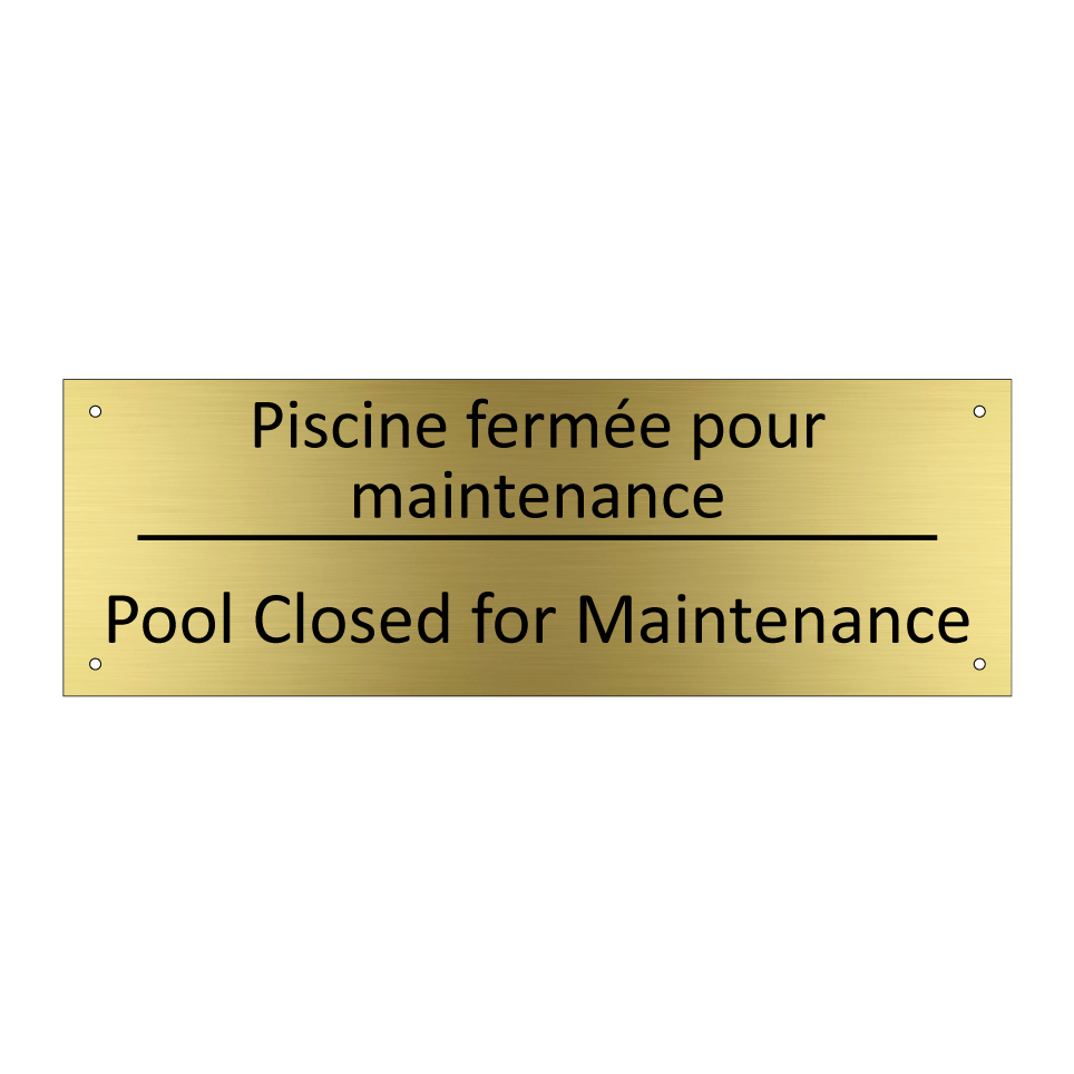 Piscine fermée pour maintenance /.../ - Pool Closed for Maintenance