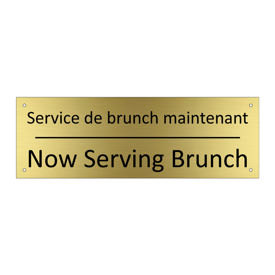 Service de brunch maintenant - Now Serving Brunch