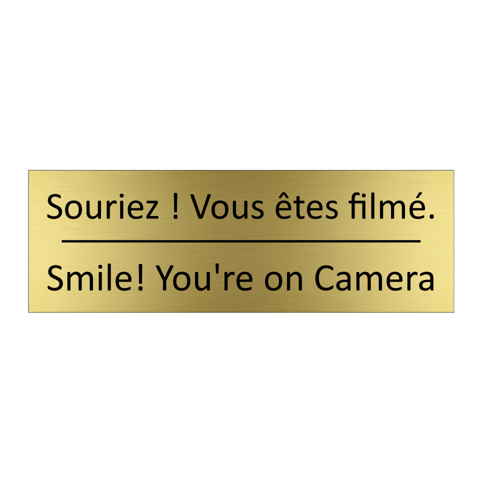 Souriez ! Vous êtes filmé. - Smile! You're on Camera