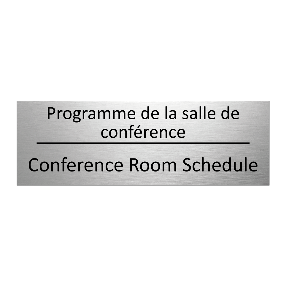 Programme de la salle de conférence /.../ - Conference Room Schedule