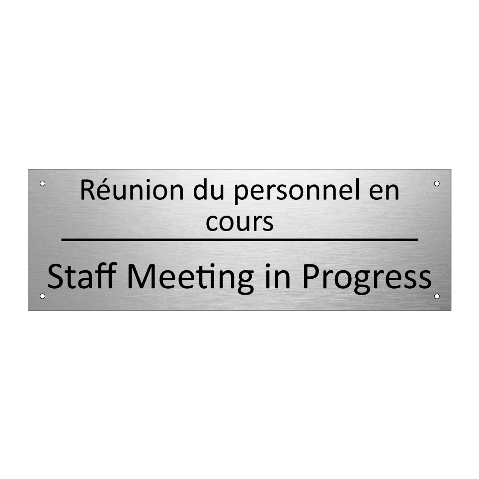 Réunion du personnel en cours - Staff Meeting in Progress