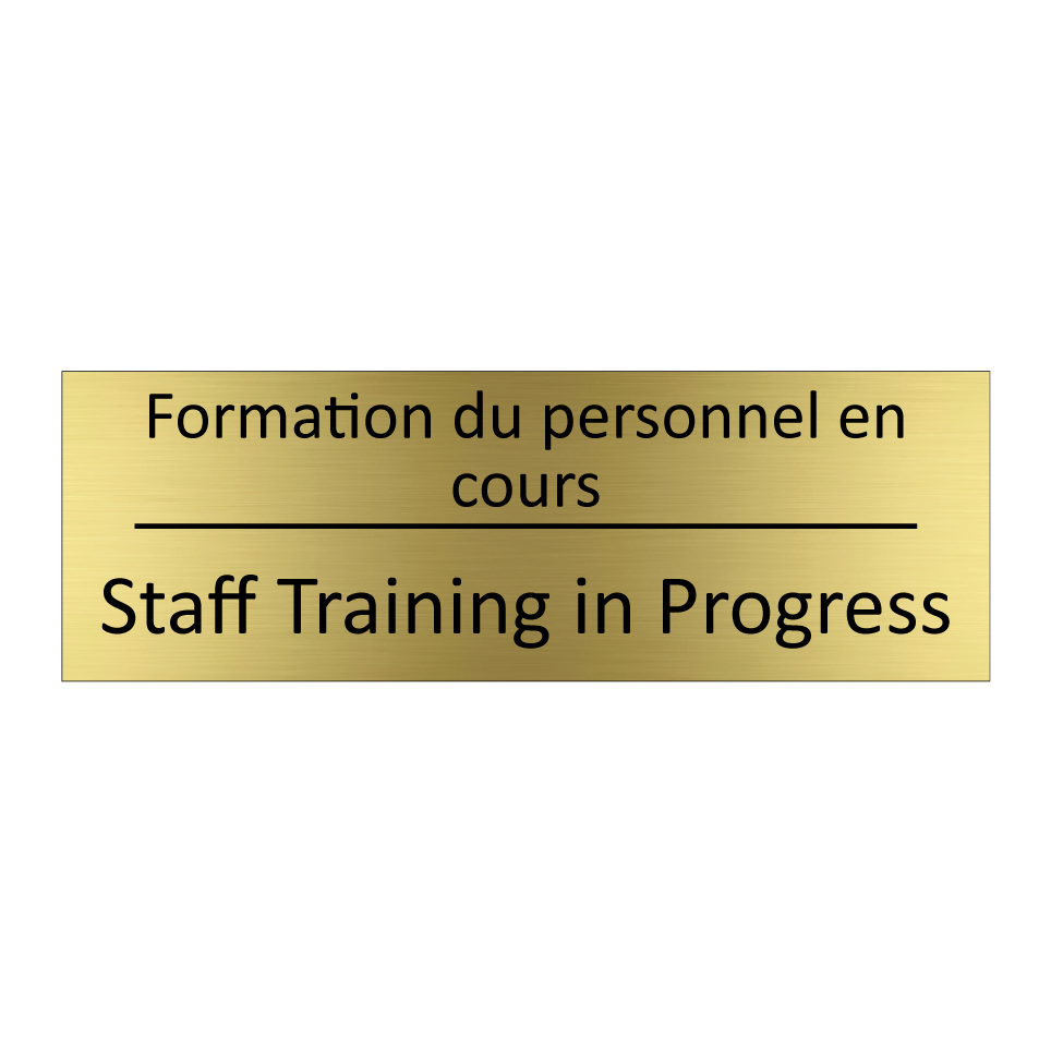 Formation du personnel en cours /.../ - Staff Training in Progress