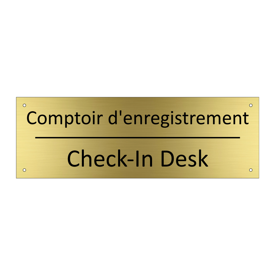 Comptoir d'enregistrement - Check-In Desk