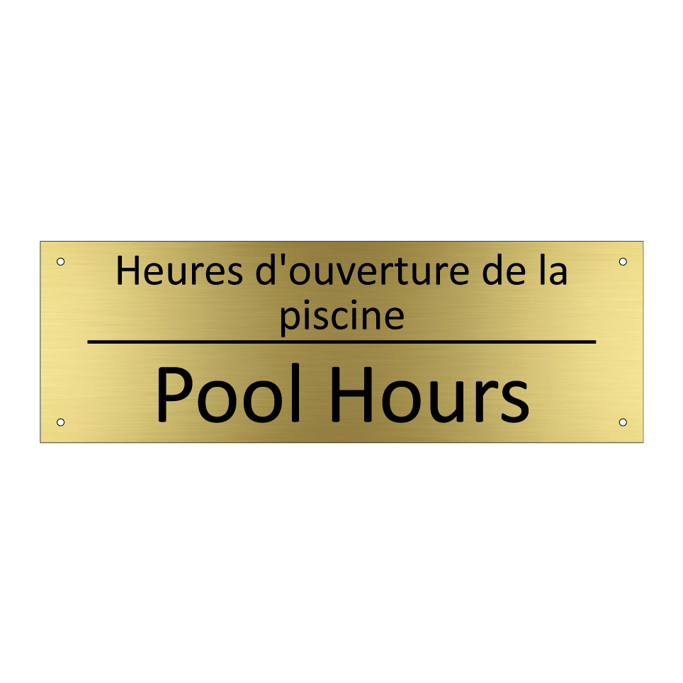 Heures d'ouverture de la piscine /.../ - Pool Hours