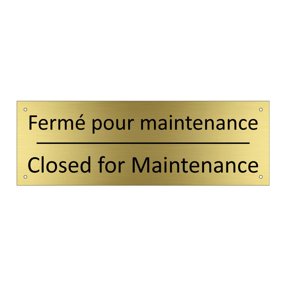 Fermé pour maintenance - Closed for Maintenance
