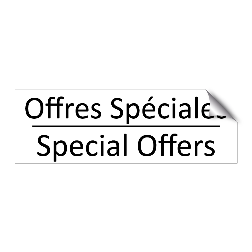 Offres Spéciales - Special Offers