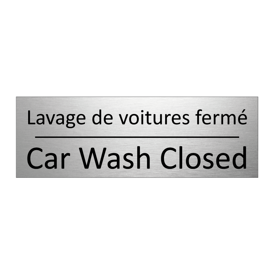 Lavage de voitures fermé - Car Wash Closed