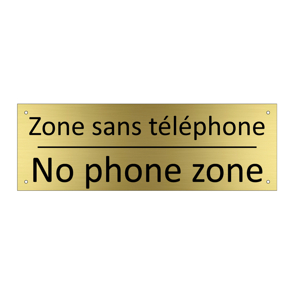 Zone sans téléphone - No phone zone