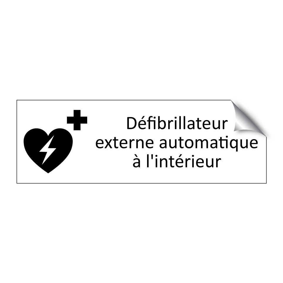 Défibrillateur externe automatique à l'intérieur