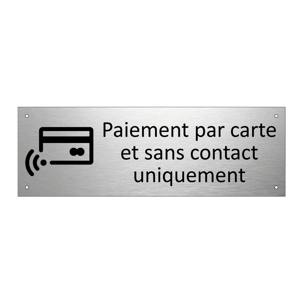 Paiement par carte et sans contact uniquement