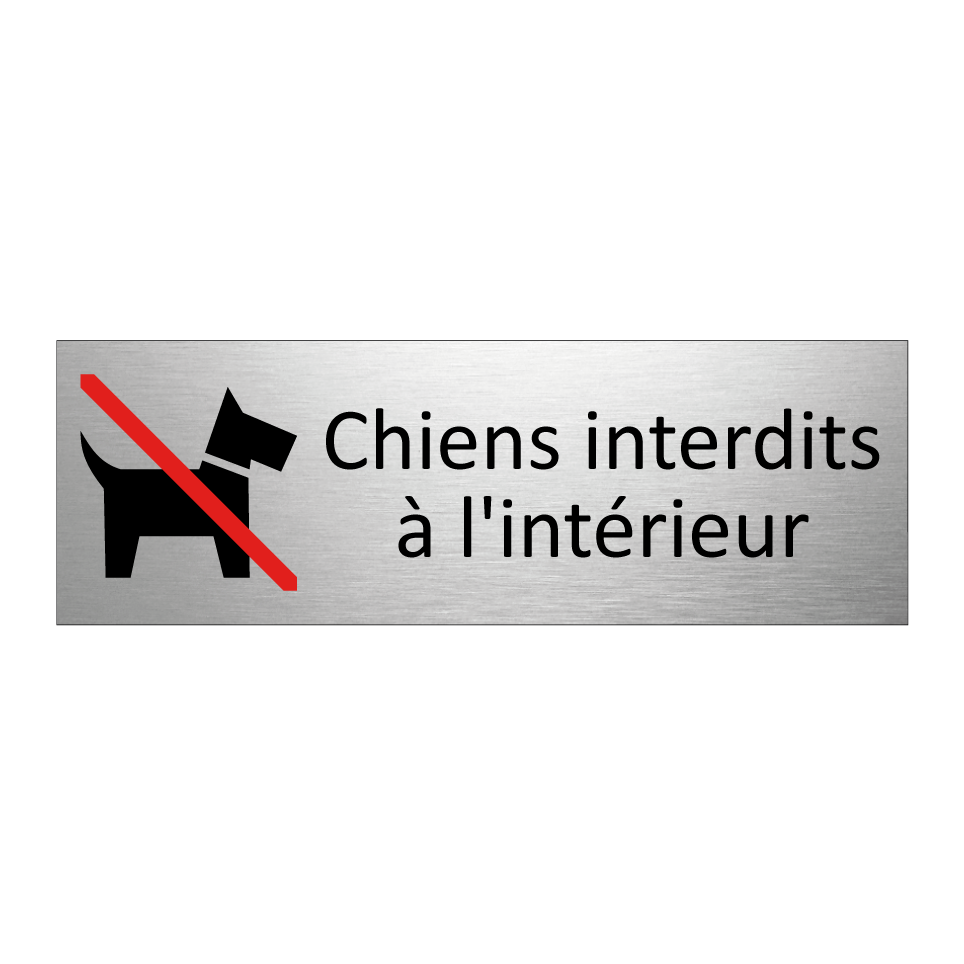 Chiens interdits à l'intérieur