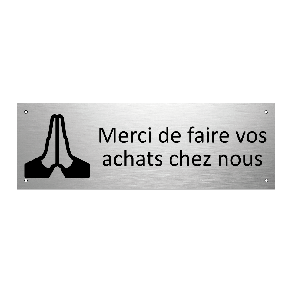Merci de faire vos achats chez nous