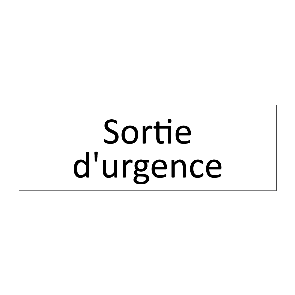 Sortie d'urgence