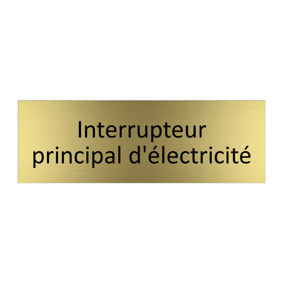 Interrupteur principal d'électricité