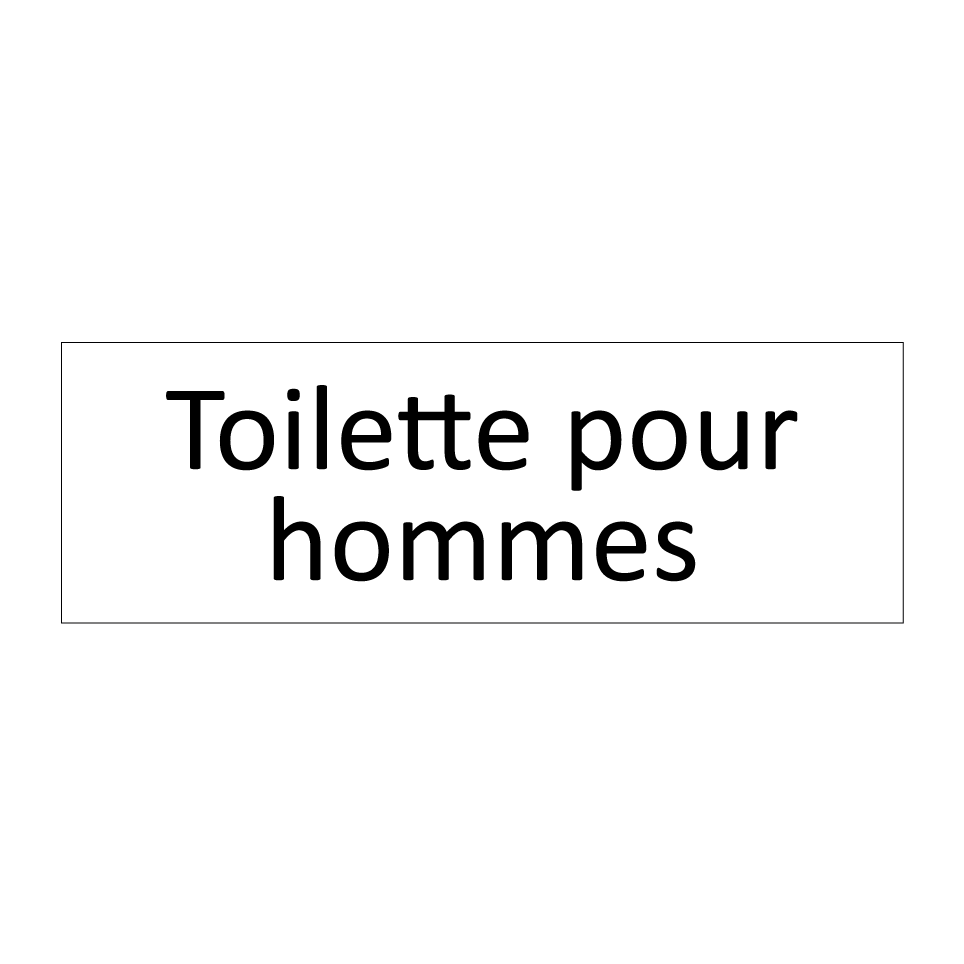Toilette pour hommes