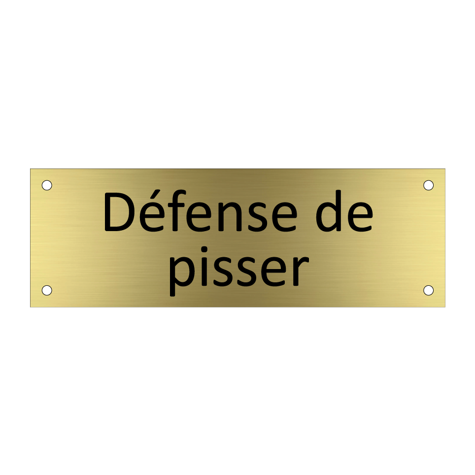 Défense de pisser