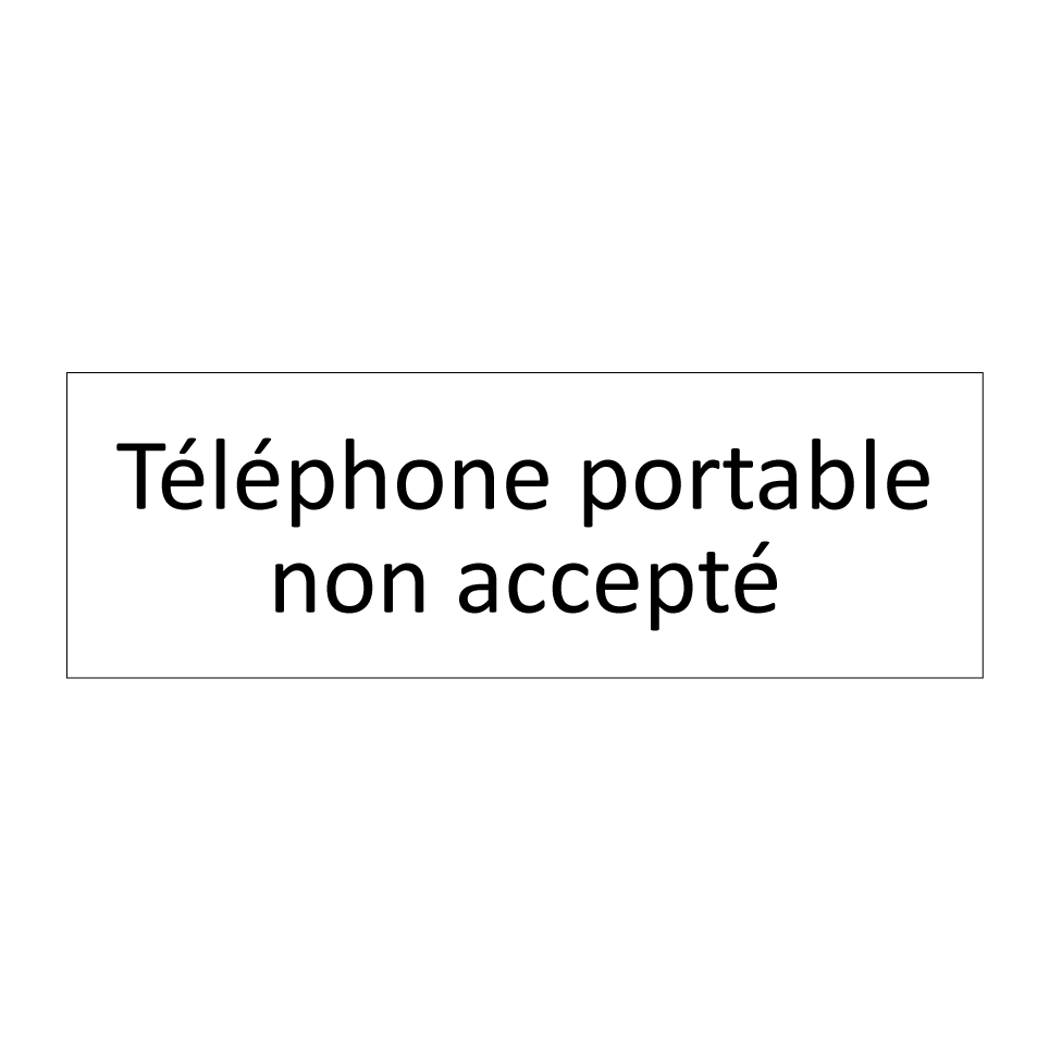 Téléphone portable non accepté
