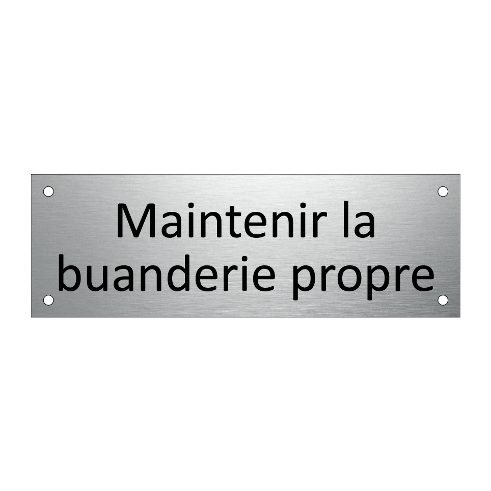 Maintenir la buanderie propre