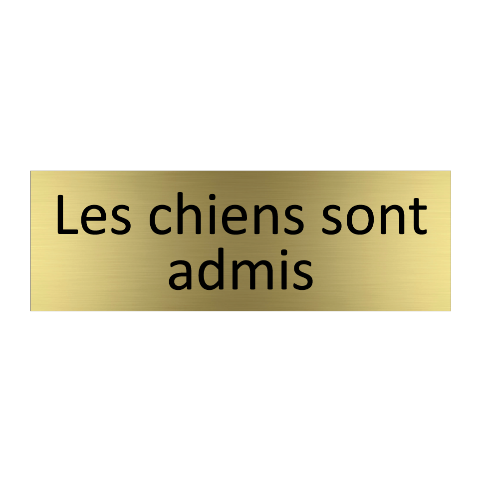 Les chiens sont admis