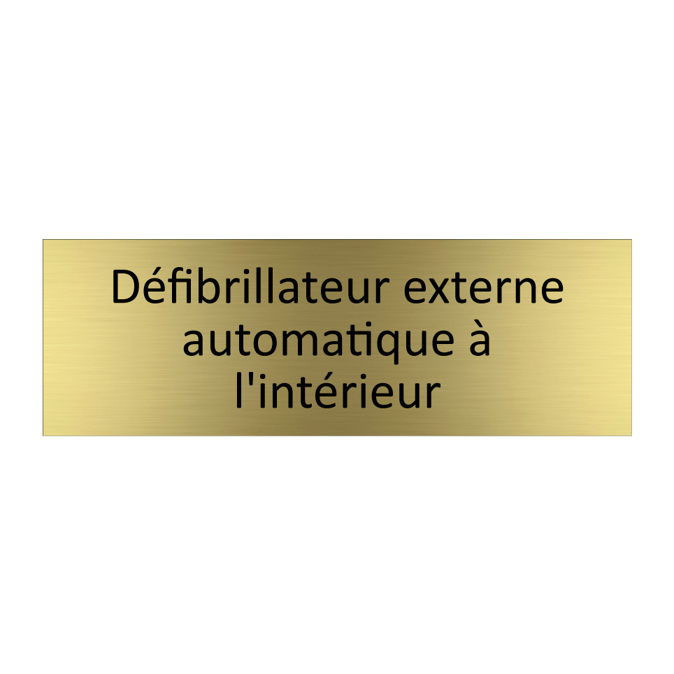 Défibrillateur externe automatique à l'intérieur