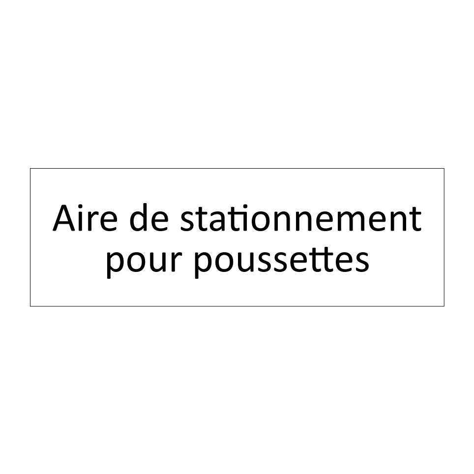 Aire de stationnement pour poussettes