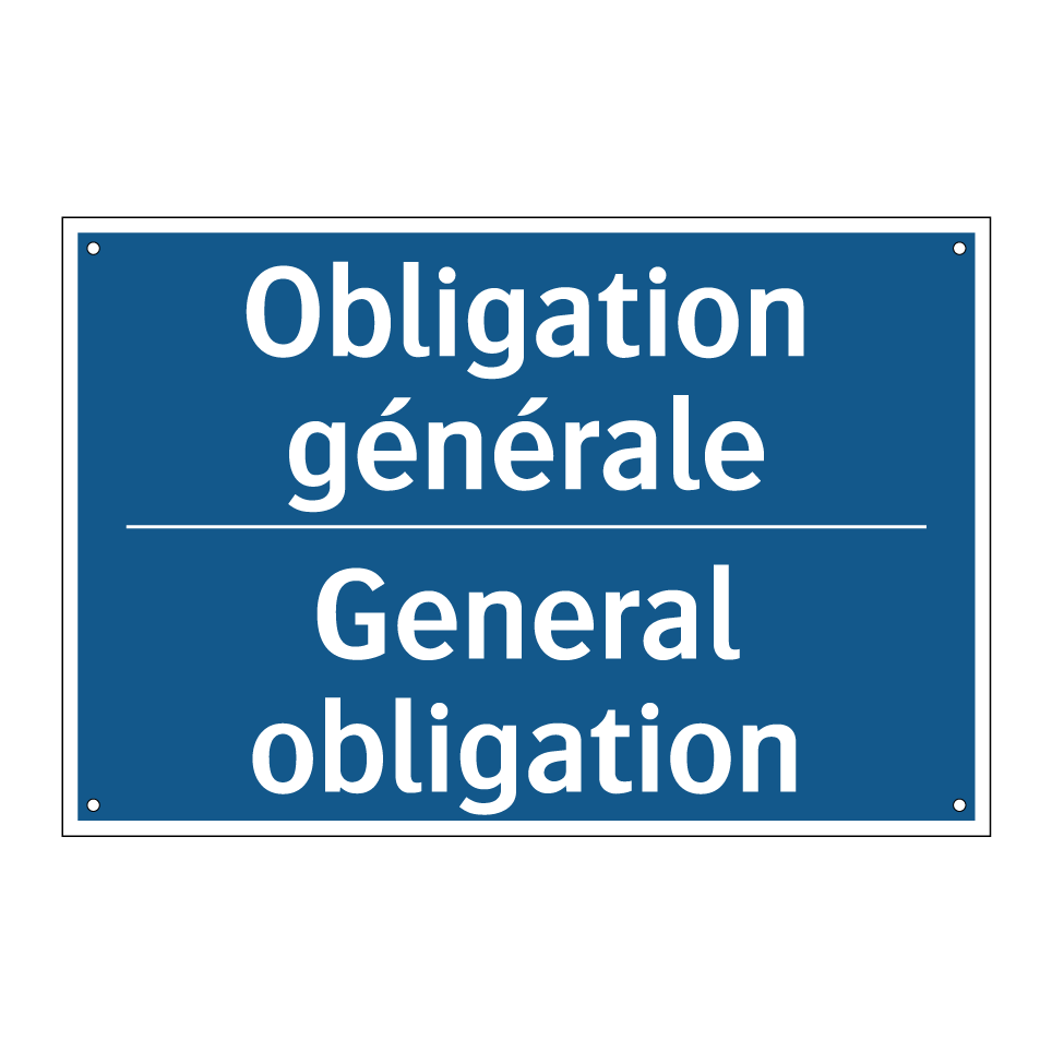 Obligation générale - General obligation