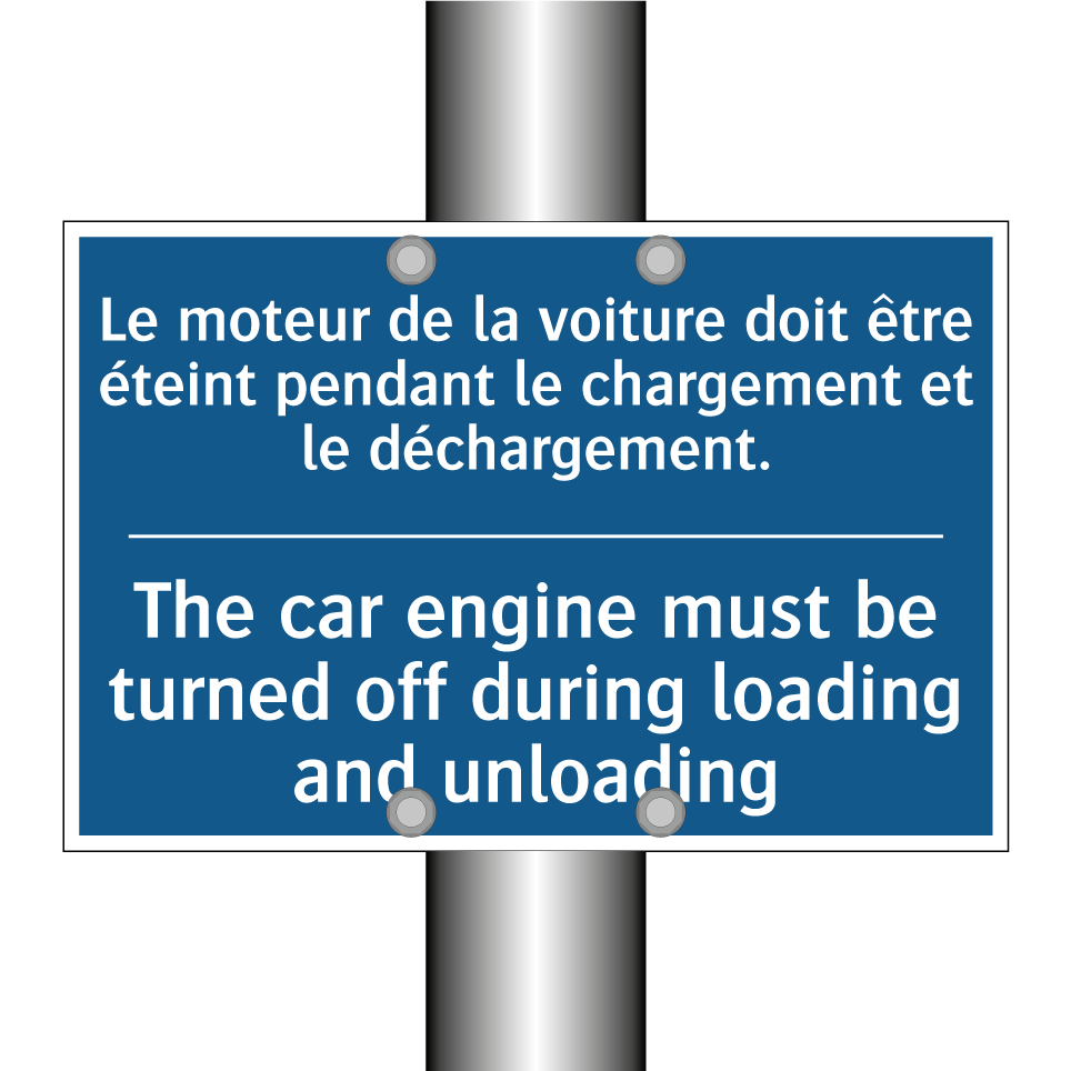 Le moteur de la voiture doit être  /.../ - The car engine must be turned  /.../