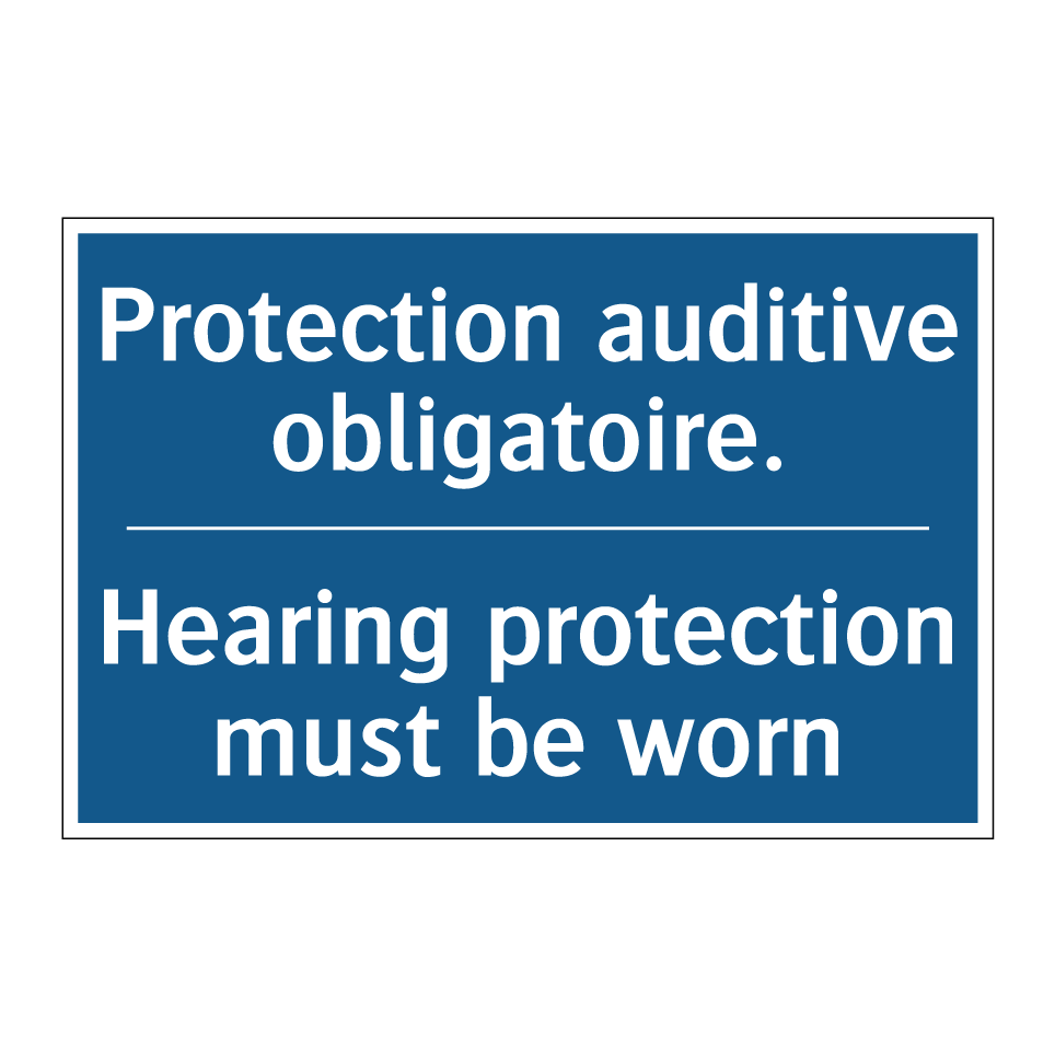Protection auditive obligatoire. /.../ - Hearing protection must be worn /.../