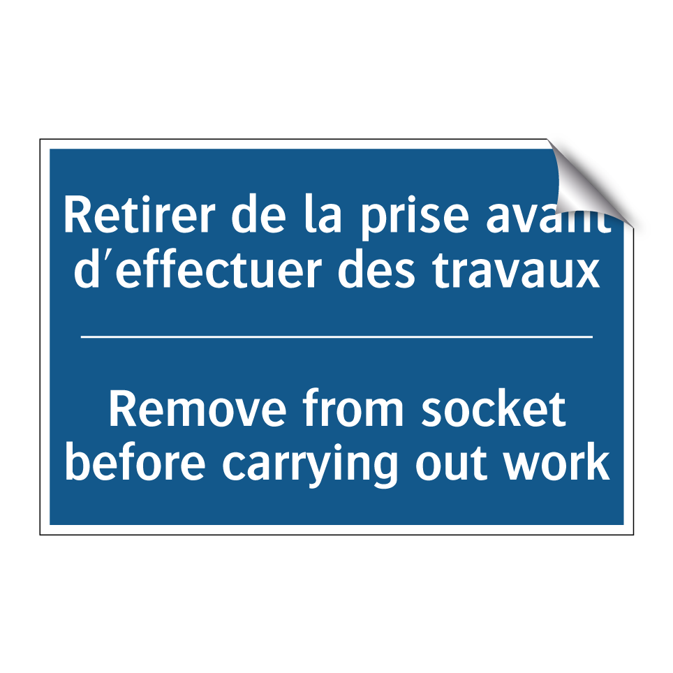Retirer de la prise avant d'effectuer  /.../ - Remove from socket before carrying  /.../