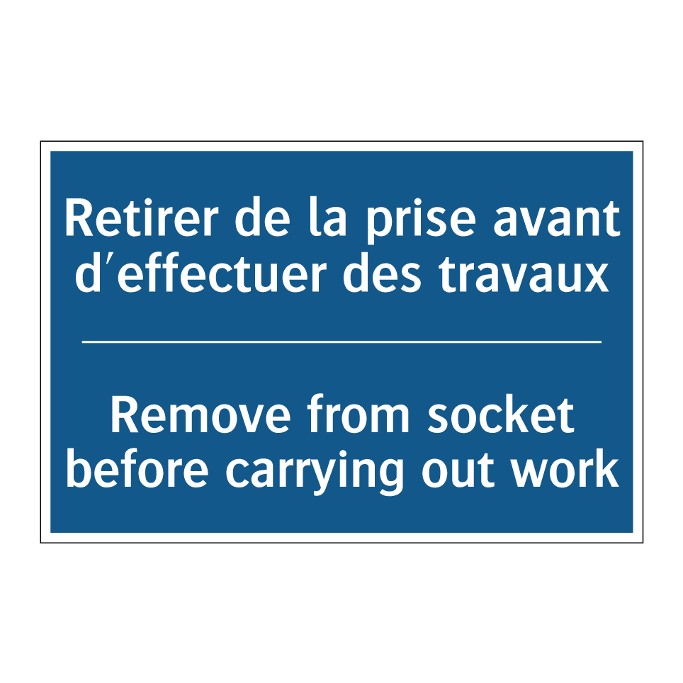 Retirer de la prise avant d'effectuer  /.../ - Remove from socket before carrying  /.../