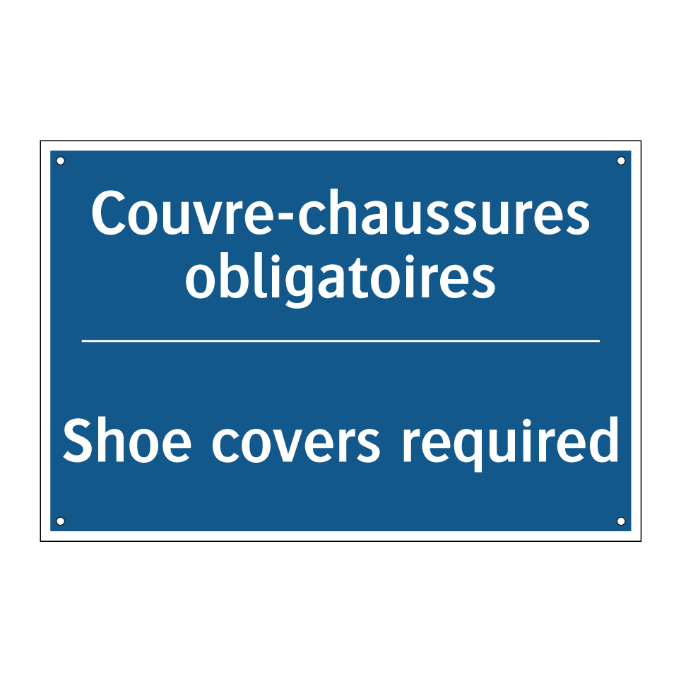 Couvre-chaussures obligatoires - Shoe covers required