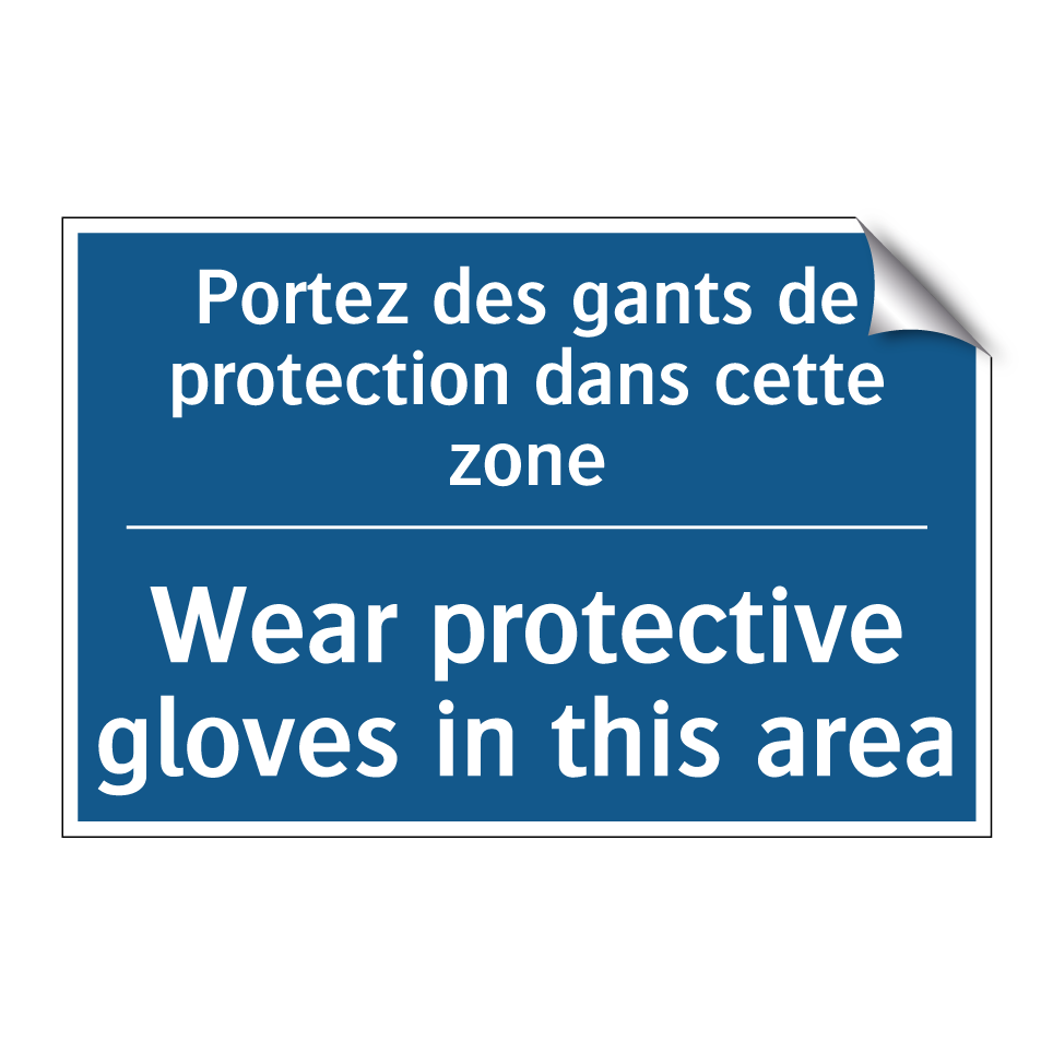 Portez des gants de protection  /.../ - Wear protective gloves in this  /.../