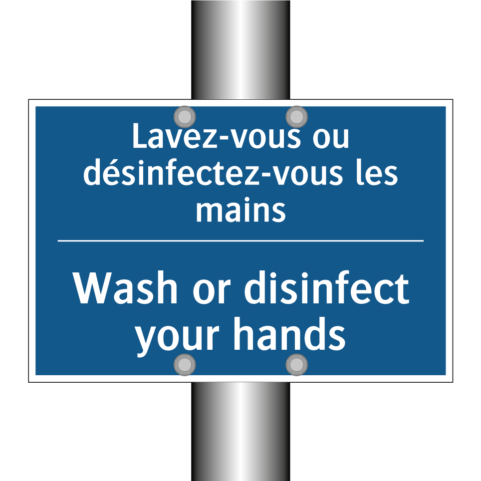 Lavez-vous ou désinfectez-vous  /.../ - Wash or disinfect your hands
