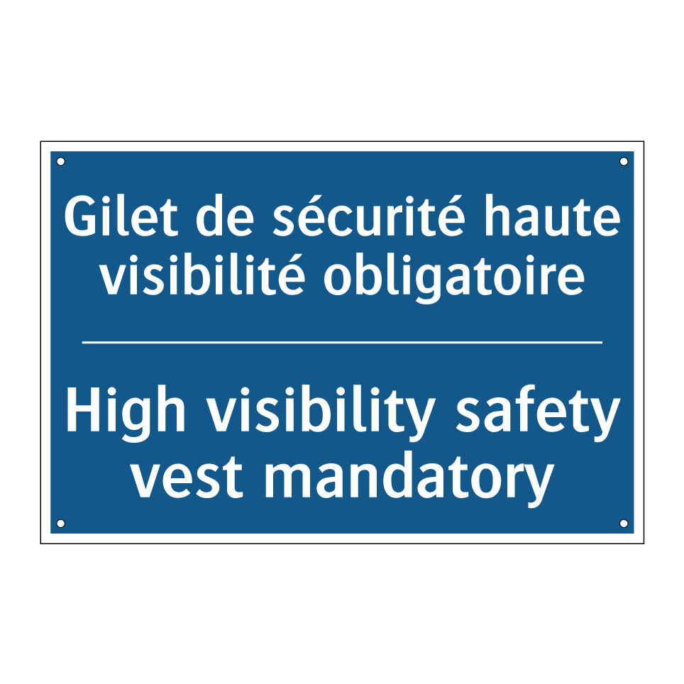 Gilet de sécurité haute visibilité  /.../ - High visibility safety vest mandatory /.../